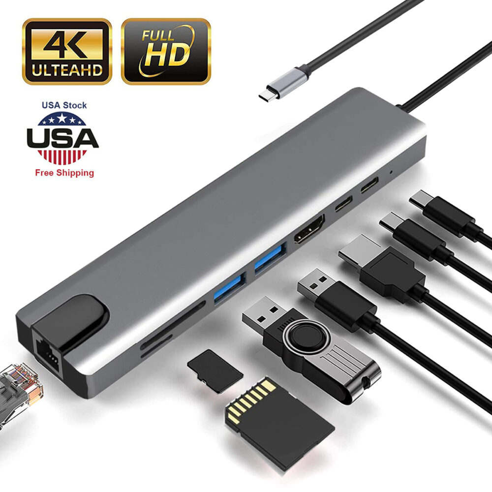 10 in 1 USB C HUB 4K30Hz